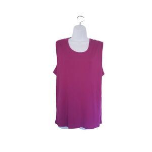 Gloria Vanderbilt Womens Size 2X Sleeveless Tank Top Boysenberry NWT